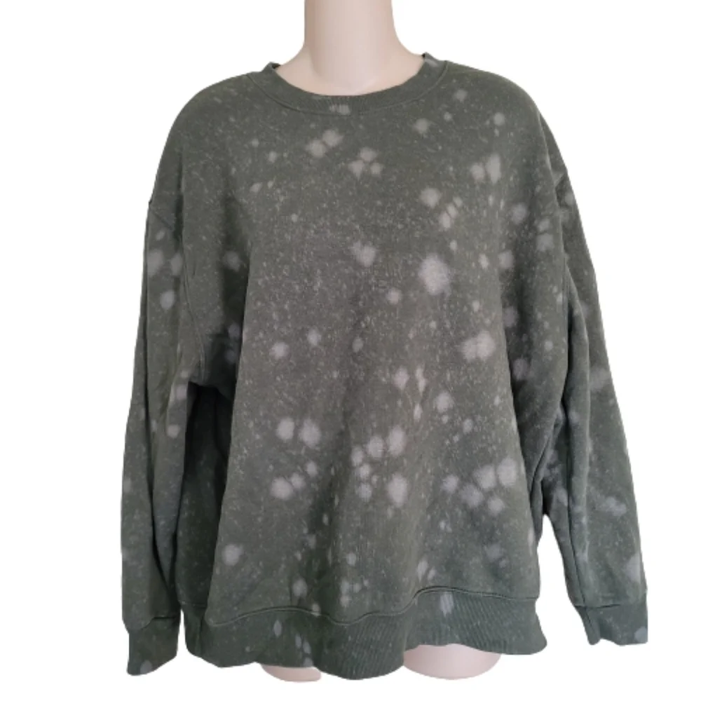 Wild Fable Green Tie Dye Pullover Sweatshirt Size Women's Small - Picture 1 of 8